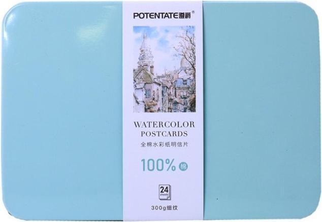 Produktbild Potentate Aquarell-Postkarten in Metallbox