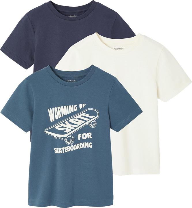Actual product image Vertbaudet 3er-Pack Jungen T-Shirts mit Rundhals Basic (110)