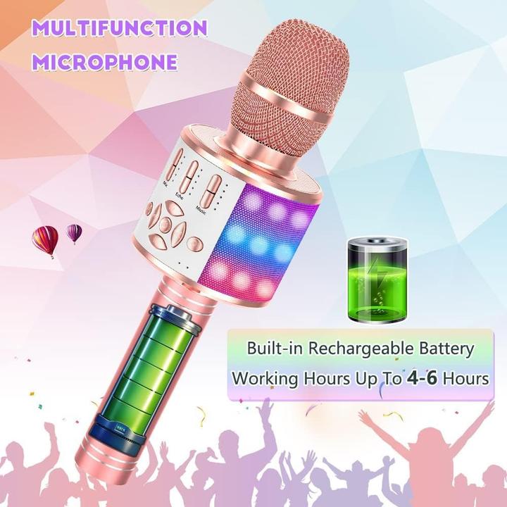 Produktbild Ankuka LED-Karaoke-Mikrofon mit Stimmenverzerrer