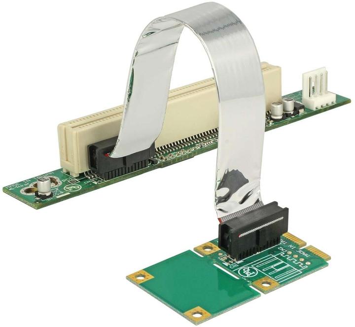 Image du produit Delock Carte PCI-E riser Mini PCI-Express - Câble PCI 13cm, Gauche