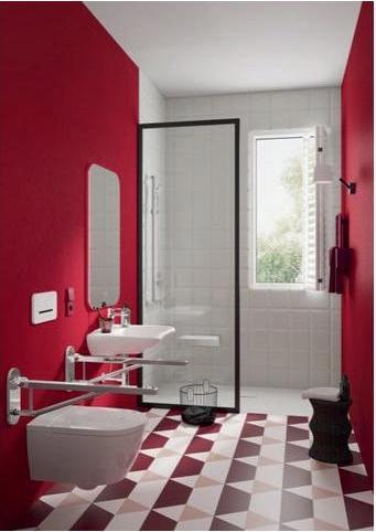 Produktbild Villeroy & Boch V&B Duschklappsitz ViCare Universal weiss 355x370mm (160 kg)