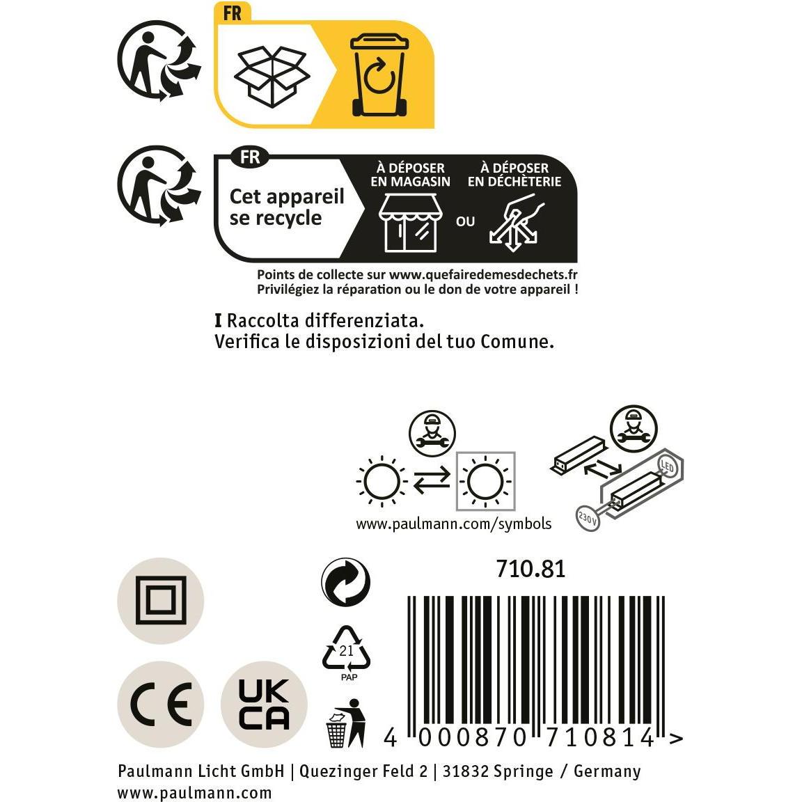 Thumbnail - Paulmann, Wandleuchte + Deckenleuchte, Maro (810 lm)