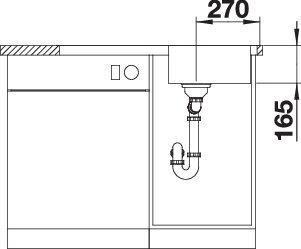 Actual product image Blanco Lantos 45 S-IF Salto (Fitted sink, 86 cm, 50 cm)