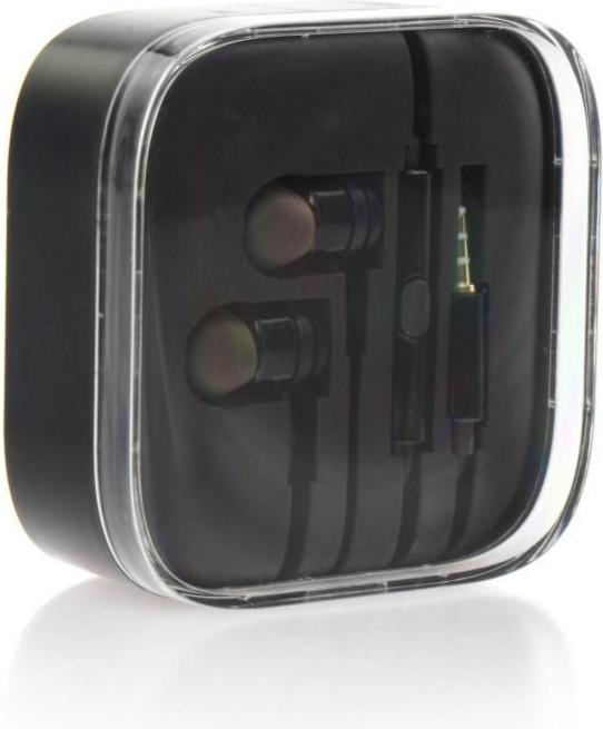 Produktbild Partner Telecom Wired headphones OEM Wire earphones Jack 3,5 mm with microphone Mi metal box black