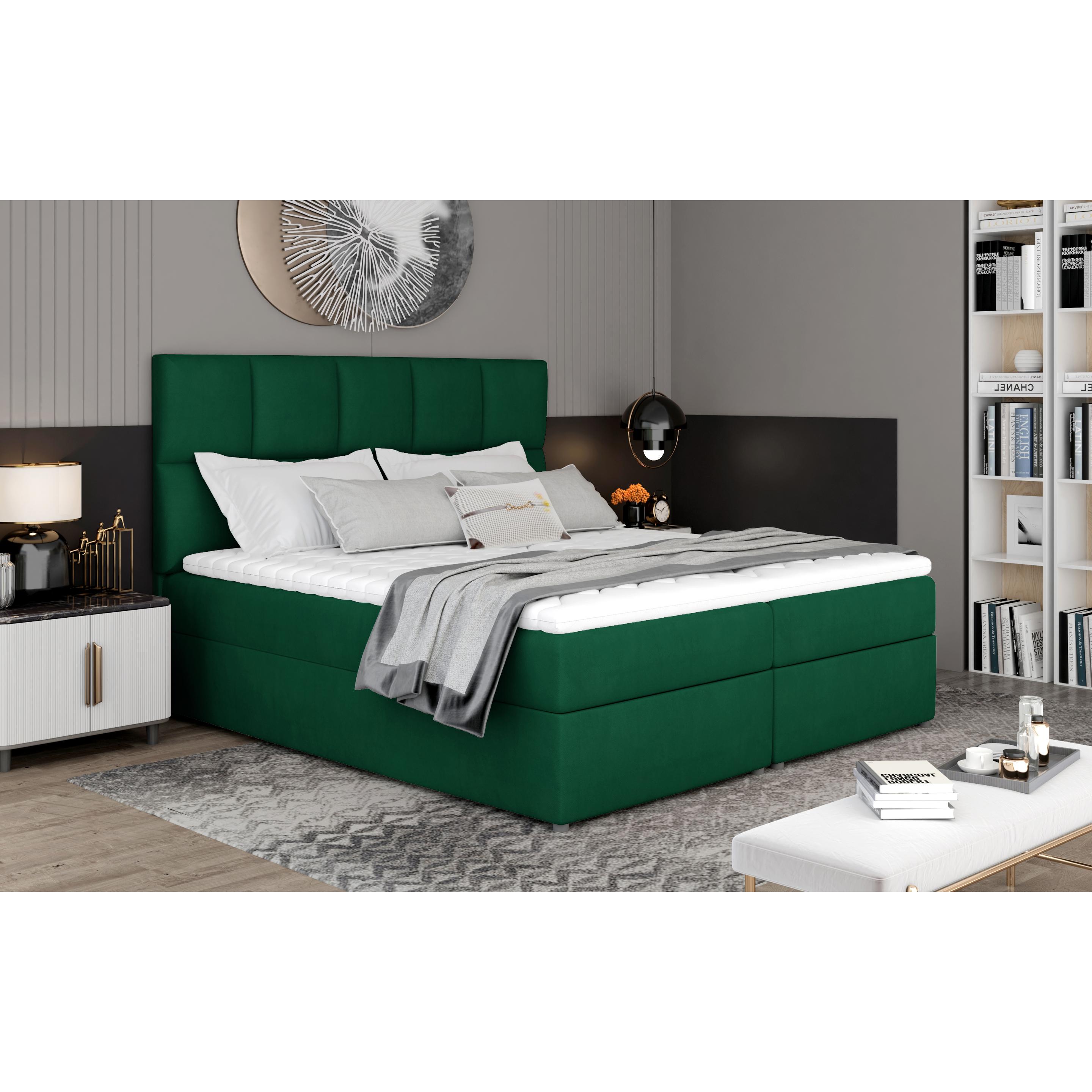 ELTAP, Boxspringbett, Glossy mit Stauraum (180 x 200 cm)