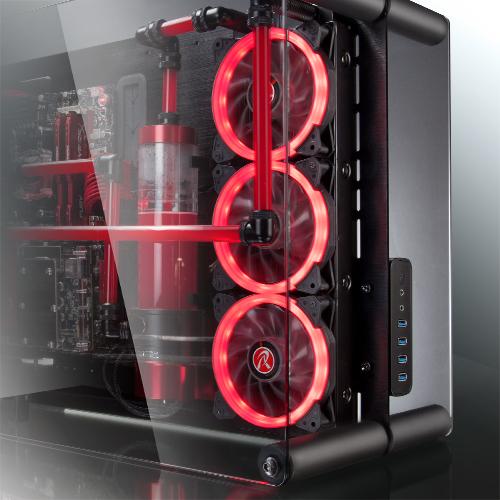 Produktbild Raijintek Iris 12 Rainbow A-RGB LED-Lüfter, 3er Set inkl. Controller (120 mm, 3 x)