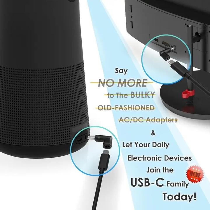 Produktbild PhoneLook 6er Set USB-C zu DC Adapter, verschiedene Anschlüsse, Router Ladeanschluss 3.0x1.1 bis 5.5x2.1mm, Da (USB-C)