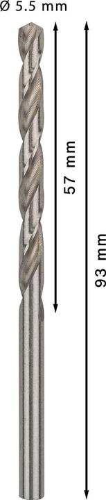 Immagine prodotto Bosch Professional Zubehör Punta PRO Metal HSS-G, 5,5 x 57 x 93 mm (5,5 mm)