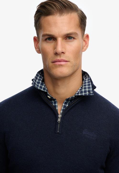 Immagine prodotto Superdry Essential Strickpullover mit Halbreissverschluss und Stickerei (S)