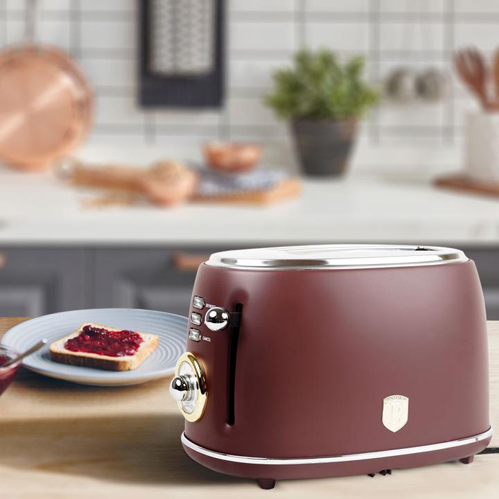 Actual product image BerlingerHaus Toaster with 6 toasting levels, bordeaux
