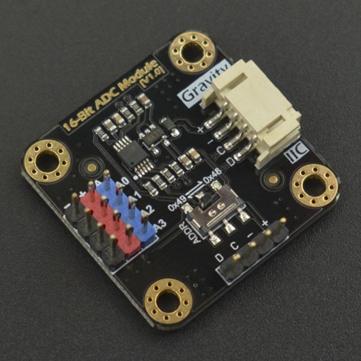 Actual product image DFRobot Gravity 16Bit 4-Channel ADC Analogue Digital Converter I2C ADS1115