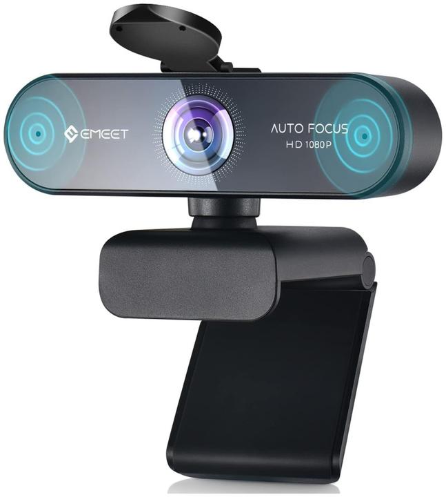 EMeet Nova Webcam Full HD 1080P με Autofocus,Κάλυμμα και Διπλά Μικρόφωνα για Βιντεοκλήσεις