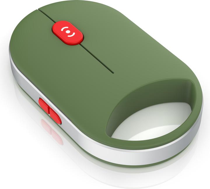 CSL Maus kabellos Bluetooth & 2,4GHz für Rechtshänder & Linkshänder, 2 Geräte Maus, 7 Tasten, Grün (Docking, Filaire, Sans fil)