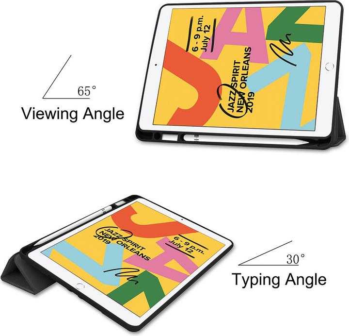 Produktbild Cazy Premium Smart Hülle Kompatibel mit iPad 2021 (9th Gen)/2020 (8th Gen)/iPad 2019 (7th Gen) - Schutz (iPad 2021 (9. Gen), iPad 2019 (7. Gen), iPad 2020 (8. Gen))