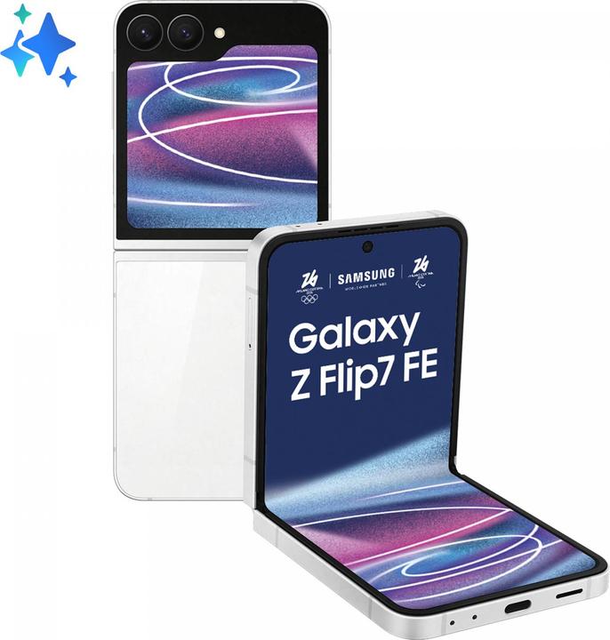 Productafbeelding Samsung Galaxy Z Flip7 FE (128 GB, Wit, 6.70", SIM + eSIM, 5G)