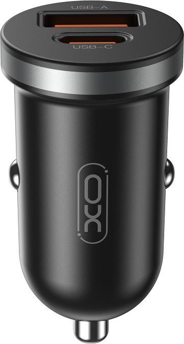 xO car charger CC56 PD 30W QC 1x USB 1x USB-C black