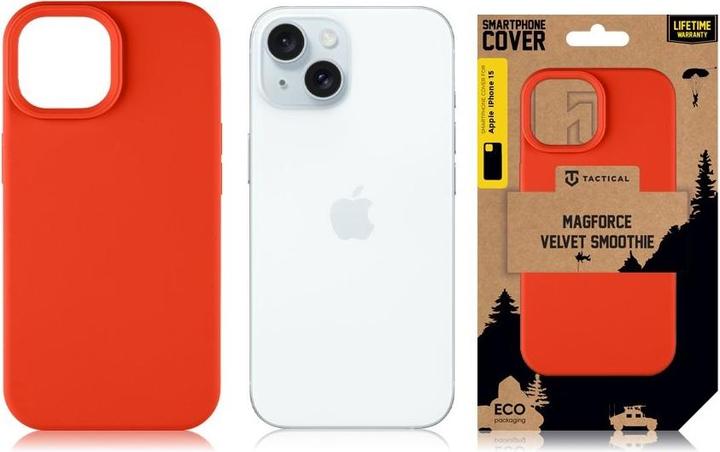 Actual product image Tactical MagForce Velvet Smoothie Cover for Apple iPhone 15 Chilli (Apple iPhone 15)