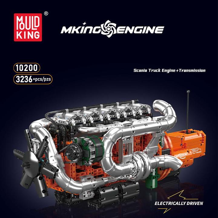 Image du produit Mould King Inline-6 Truck Motor & Getriebe