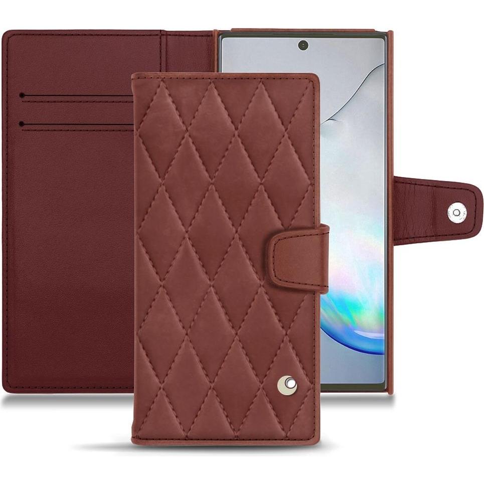 Noreve Lederschutzhülle Wallet (Samsung Galaxy Note 10+), Smartphone Hülle, Rot