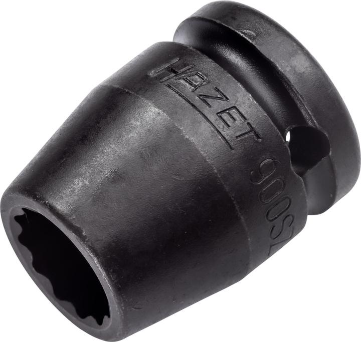 Actual product image HAZET Impact socket ∙ 12-point 900SZ-15 ∙ Square, hollow 12.5 mm (1/2 inch) ∙ Outside 12-point trac… (15 mm)