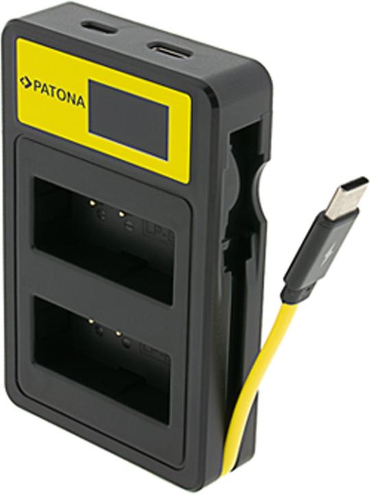 Produktbild Patona Smart Dual LCD USB Ladegerät f. Canon LP-E10 EOS EOS1100D EOS-1100D Rebel T3 Kiss X50 (Kamera Akku Ladegerät)