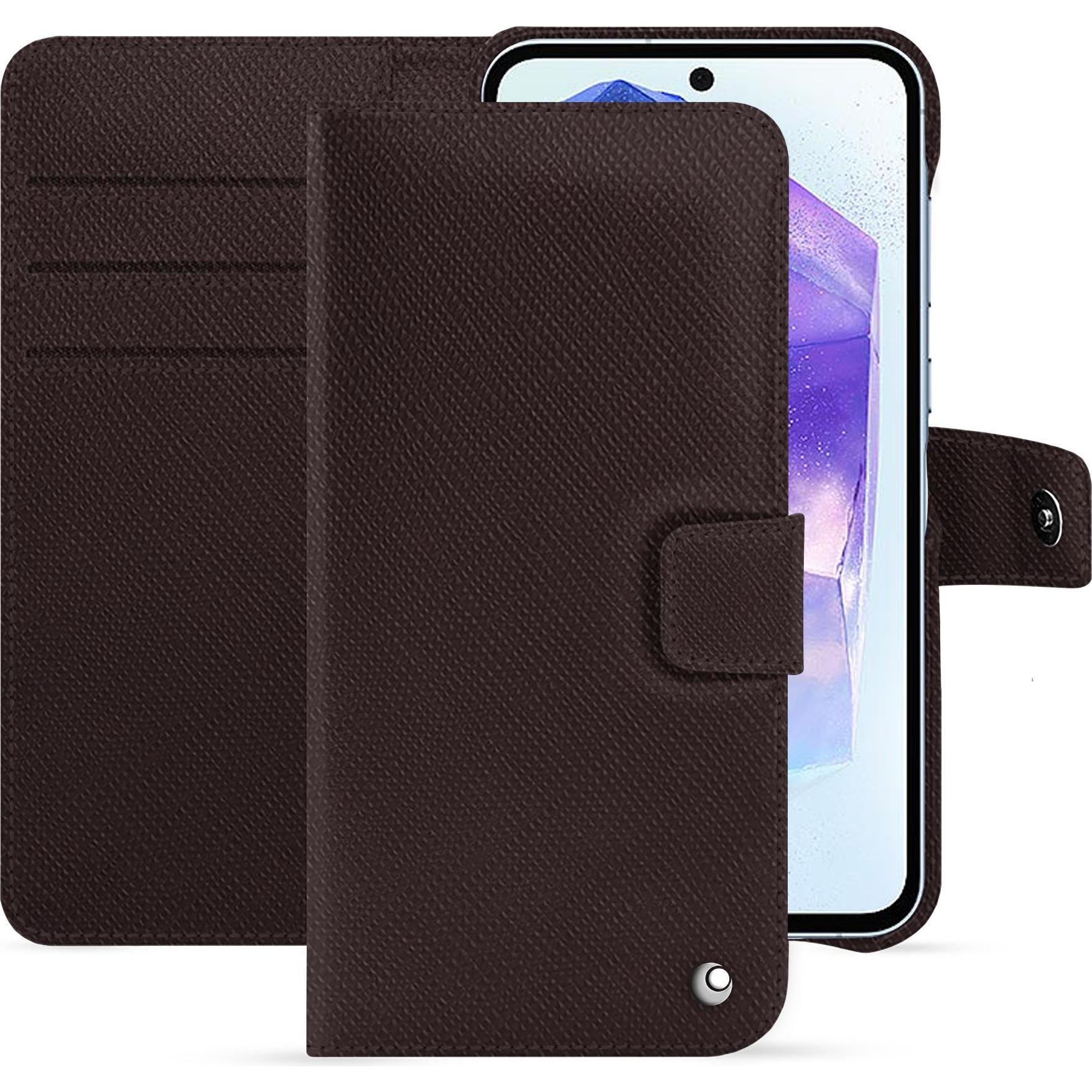 Noreve Lederschutzhülle Samsung Galaxy A55 (Samsung Galaxy A55), Smartphone Hülle, Braun