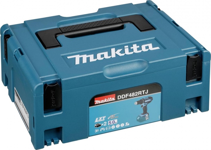Productafbeelding Makita DDF482RTJ 18V met twee accu's (Oplaadbare batterij)