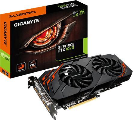Actual product image Gigabyte GeForce GTX 1070 Windforce OC (8 GB)
