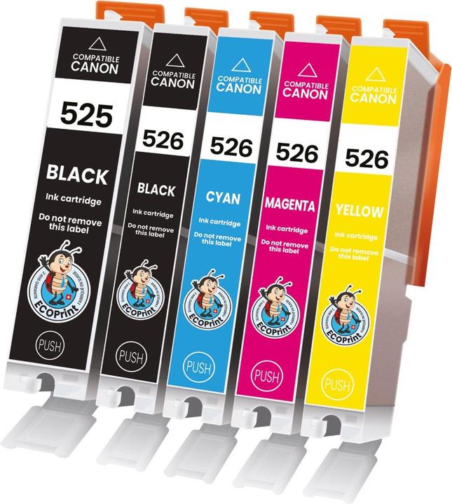 ECOPrint Kompatibel Canon PGI-525 und CLI-526 Pack (CMYK)
