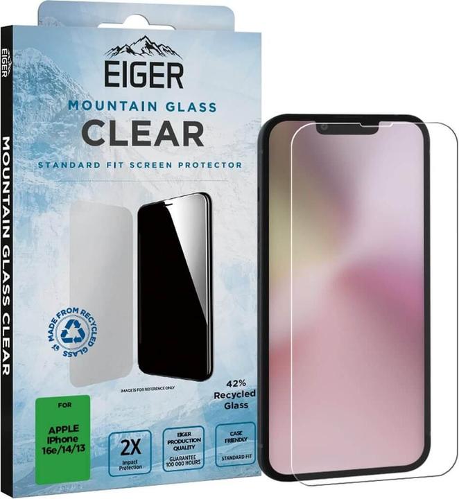 Immagine prodotto Eiger Mountain Glass Clear (1 Pezzo/i, Apple iPhone 14, Apple iPhone 13, Apple iPhone 16e)