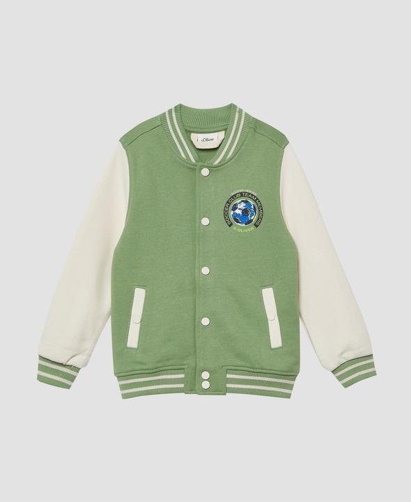 Produktbild s.Oliver Felpa-Collegejacke mit Kontrastdetails (116, 122)