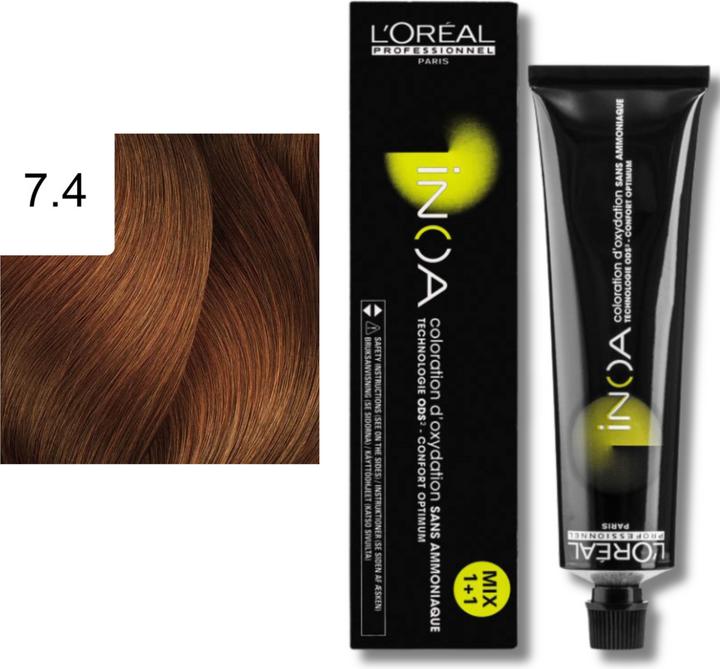 Actual product image L'Oréal Professionnel Inoa (7/4 medium blonde copper)