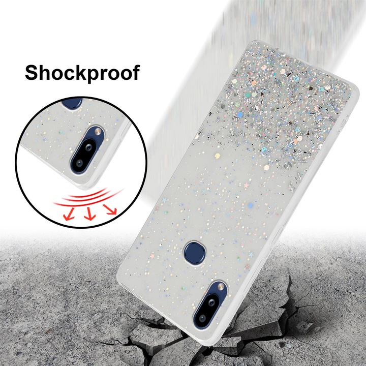 Actual product image Cadorabo TPU cover sparkling glitter (Samsung Galaxy A10s, Samsung Galaxy M01s)