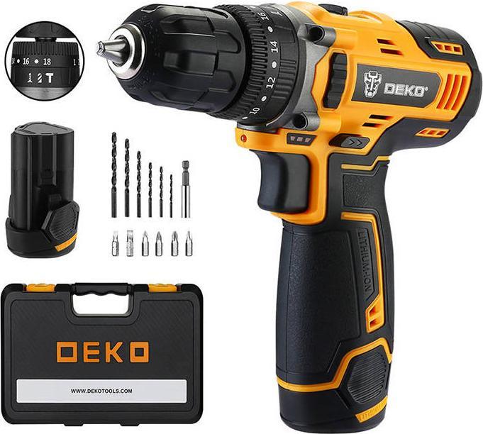 Actual product image Deko Tools Cordless Impact Drill DKCD12ID01-5S3 12V