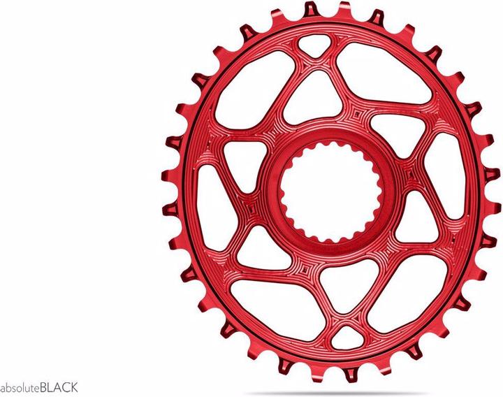 Immagine prodotto AbsoluteBLACK aBLACK MTB OVAL Shimano DIRECT MOUNT per catena HG+ 12 velocità N/W ROSSO rosso (30)