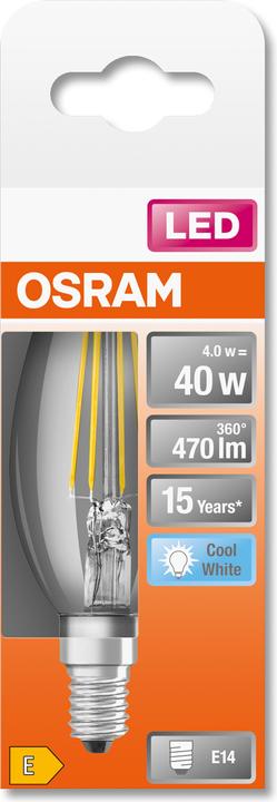 Produktbild Osram Led Retrofit Classic B (E14, 4 W, 470 lm, 1 x, E)