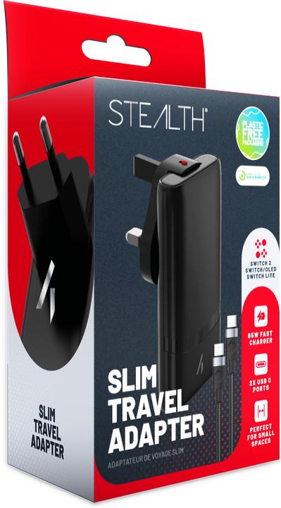 Stealth Slim Power Adapter (Switch, Switch Lite, Switch 2, Switch OLED)