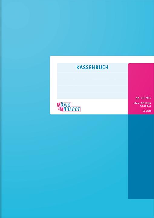 Produktbild König EBHARDT Kassenbuch, DIN A4, 40 Blatt Kartonheft, einlagig drahtgeheftet, Einnahmen/Ausgab... (40x)