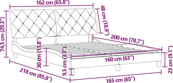 Image du produit vidaXL Bettgestell (160 x 200 cm)