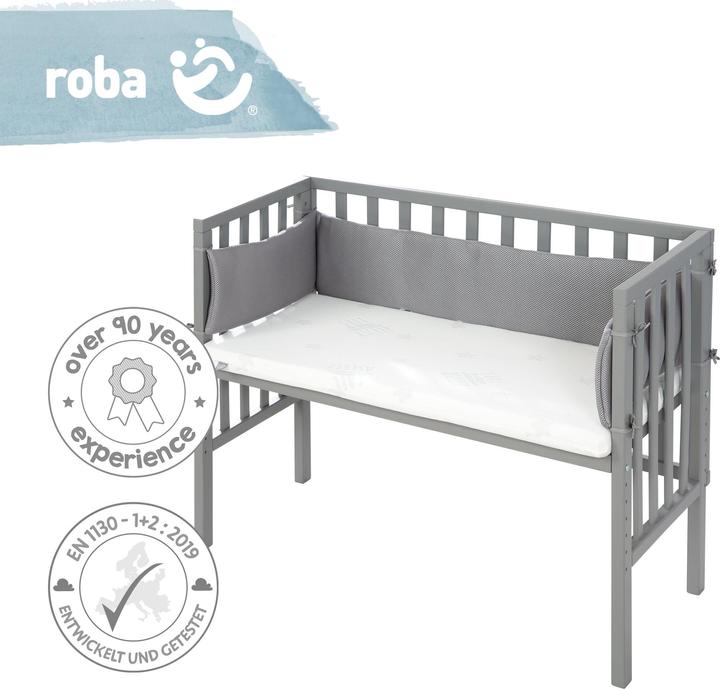 Produktbild Roba Beistellbett 2in1 Grau