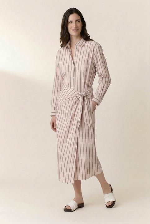 Image du produit Leon & Harper Gestreiftes Hemdblusenkleid REBECCA mit Wickeloptik (S)