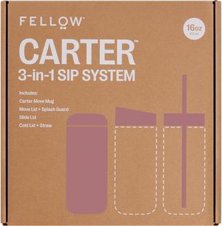 Actual product image Fellow Carter Move Mug 3 in 1 - Thermobecher + 3 Deckel - Puderrosa (0.47 l)