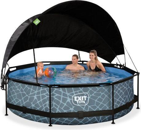 Actual product image Exit Frame pool round 300x76 cm with sunshade and filter pump (300 x 76 cm)