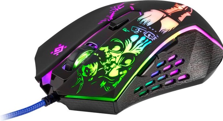 Immagine prodotto Defender Mouse ottico da gioco, cablato GM-933 SIN'SISTER 7200dpi 6P retroilluminato (Cablato)