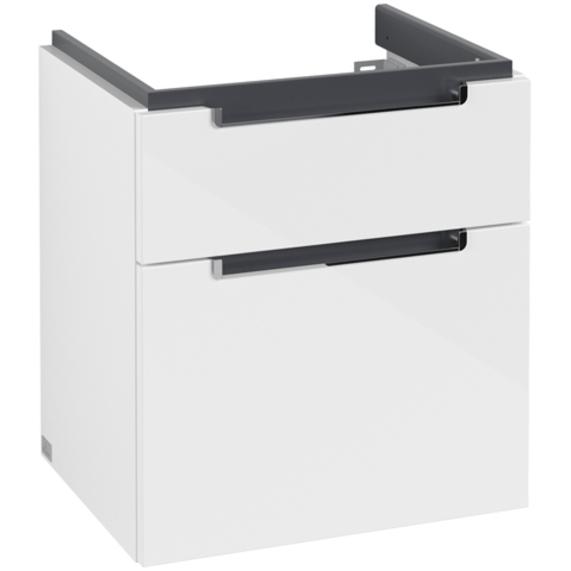 Villeroy & Boch, Armadietto lavabo, V&B Mobiletto SUBWAY 2.0 per lavabi 537x590x423mm Bianco lucido (53.70 x 42.30 x 59 cm)