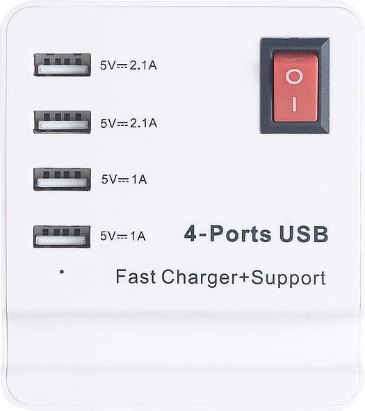 Produktbild Revolt USB-Netzteil mit Smartphone-Ablage (2100 W)