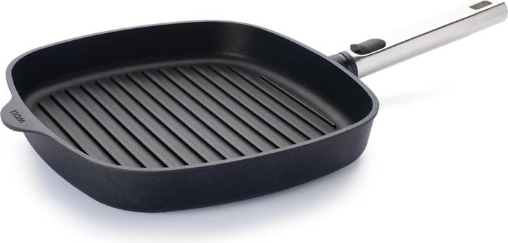 Actual product image Woll 1628-1PLCI Pro Logic induction, cast iron pan (Frying pan, Grill pan, Cast aluminium, 28 x 4.50 cm)