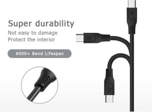 Produktbild Somostel SMS-BT01 USB Kabel 1 2 m USB C Micro-USB A Schwarz (2 m)