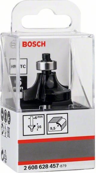 Produktbild Bosch Professional Zubehör Abrundfräser, 6 mm, R1 9,5 mm, D 31,8 mm, L 16,2 mm, G 57 mm