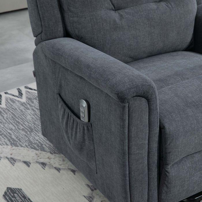 Immagine prodotto Swisshandel24 Reclinatore reclinabile elettrico per TV funzione reclinabile telecomando tasca laterale grigio